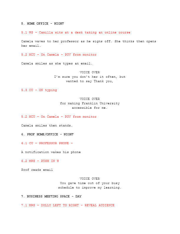 Franklin University – Confidence – A Video Script – by Kevin S McIntyre ...